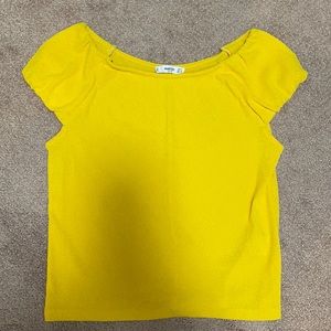 Mango yellow short sleeve top